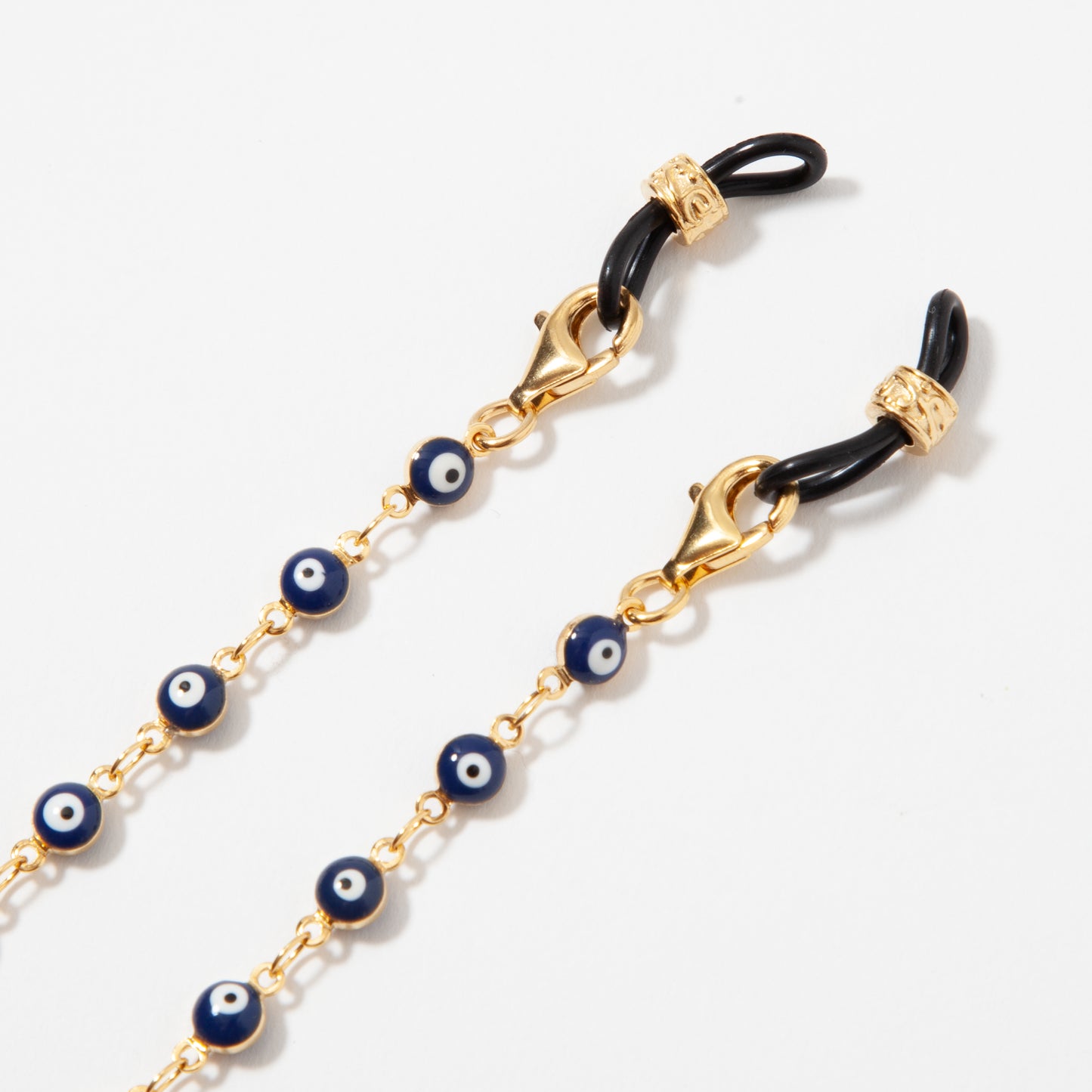 Navy 24k Gold Plated Evil Eye Chain