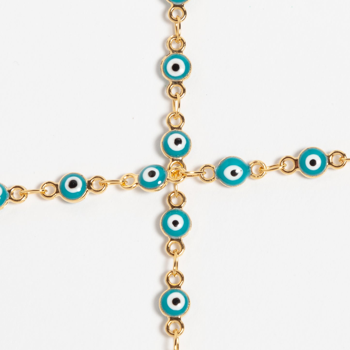 Turquoise 24k Gold Plated Evil Eye Chain